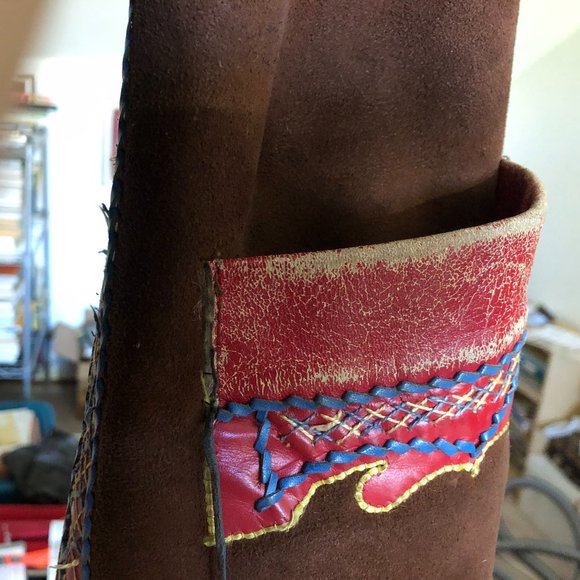 Vintage used Cepelia small embroidered petite small sheepskin jacket - Picture 1 of 4